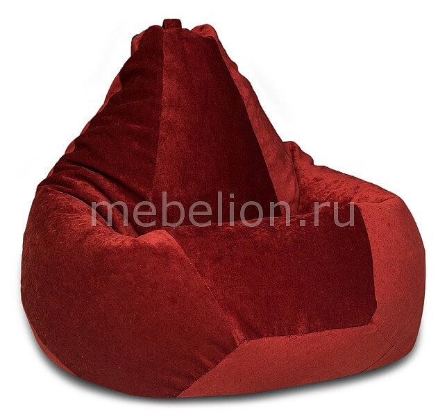 Кресло-мешок Бордовый Микровельвет XL